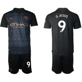 Manchester City Gabriel Jesus 9 Bambino Maglia Trasferta 2020/2021 Manica Corta (+ Pantaloncini)